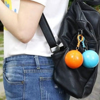Portable Disposable Unisex Raincoats Ball with Hook (Pack of 2)